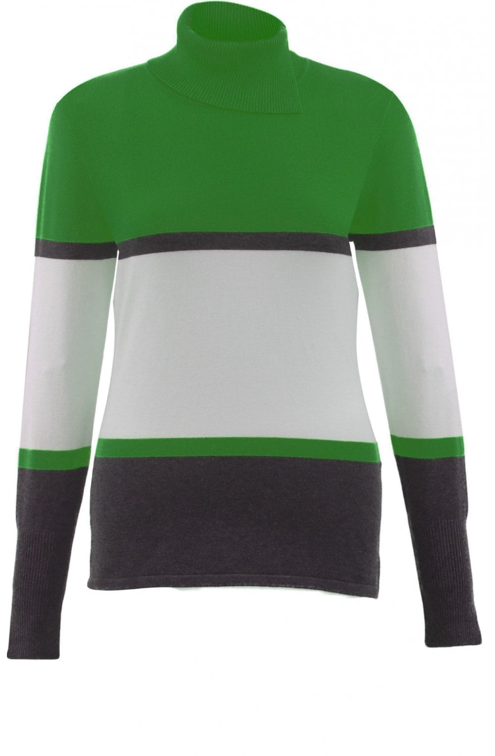 High Neck Block Design Jumper