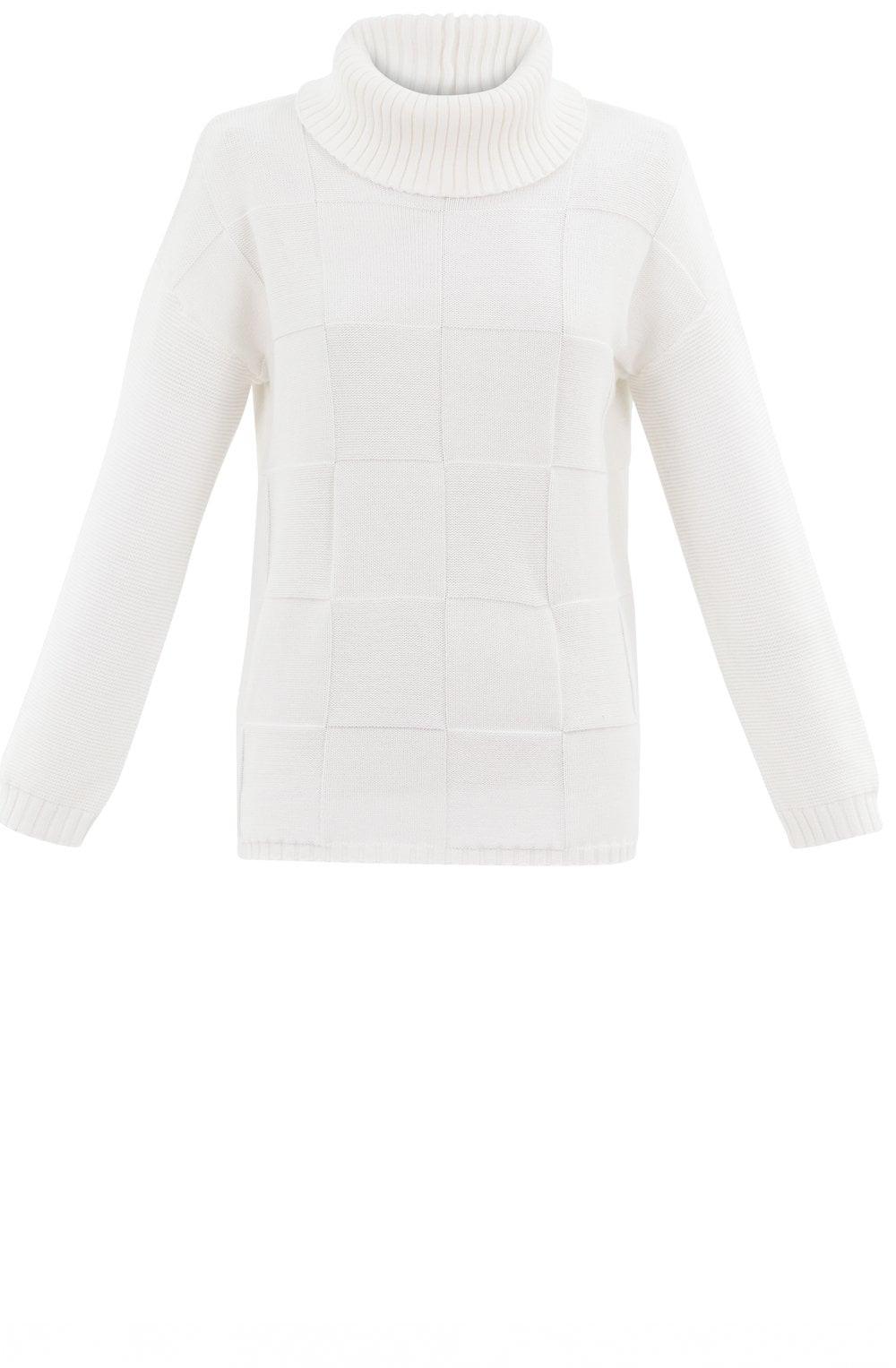 Ivory Cotton Knit Jumper with Snood