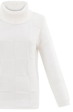 Ivory Cotton Knit Jumper with Snood