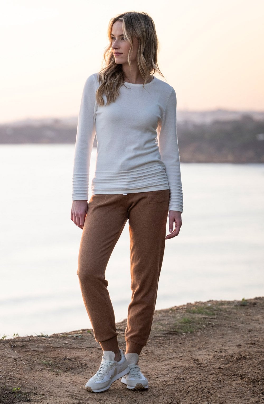 Ivory Ribbed Detail Jumper