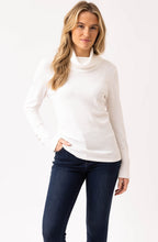 Ivory Roll Neck Fitted Jumper