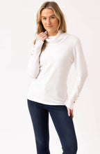 Ivory Roll Neck Fitted Jumper