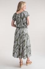 Khaki Adjustable Neckline Ruffled Top
