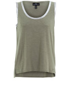 Khaki and Silver Shimmer Vest Top