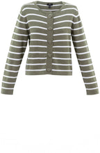 Khaki and White Box Cardigan