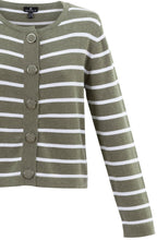 Khaki and White Box Cardigan