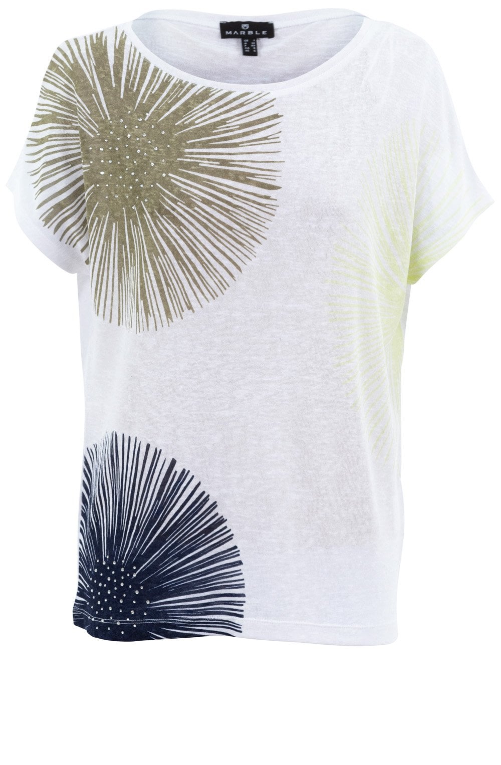Khaki Diamante Dandelion Lightweight Top