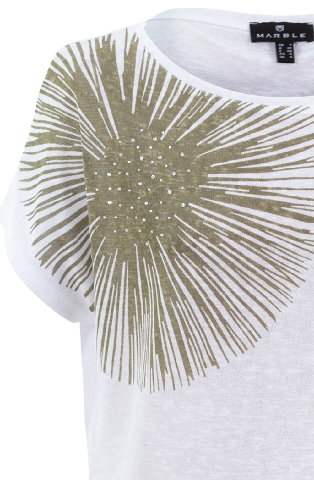 Khaki Diamante Dandelion Lightweight Top