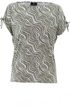 Khaki Drawstring Shouldered Top