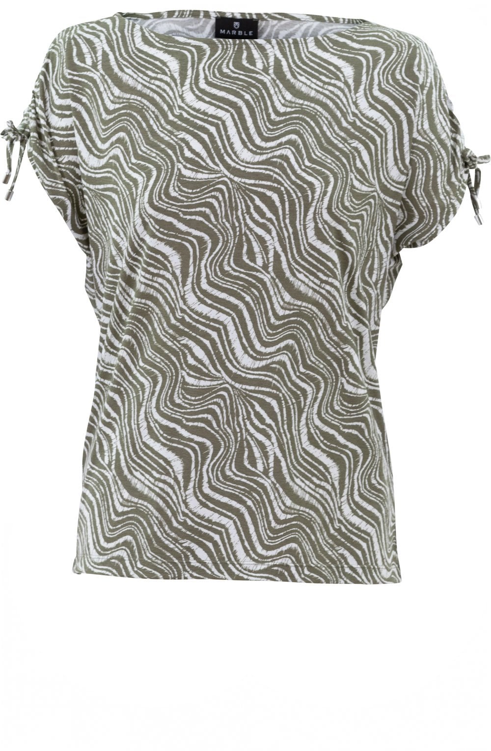 Khaki Drawstring Shouldered Top