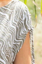 Khaki Drawstring Shouldered Top