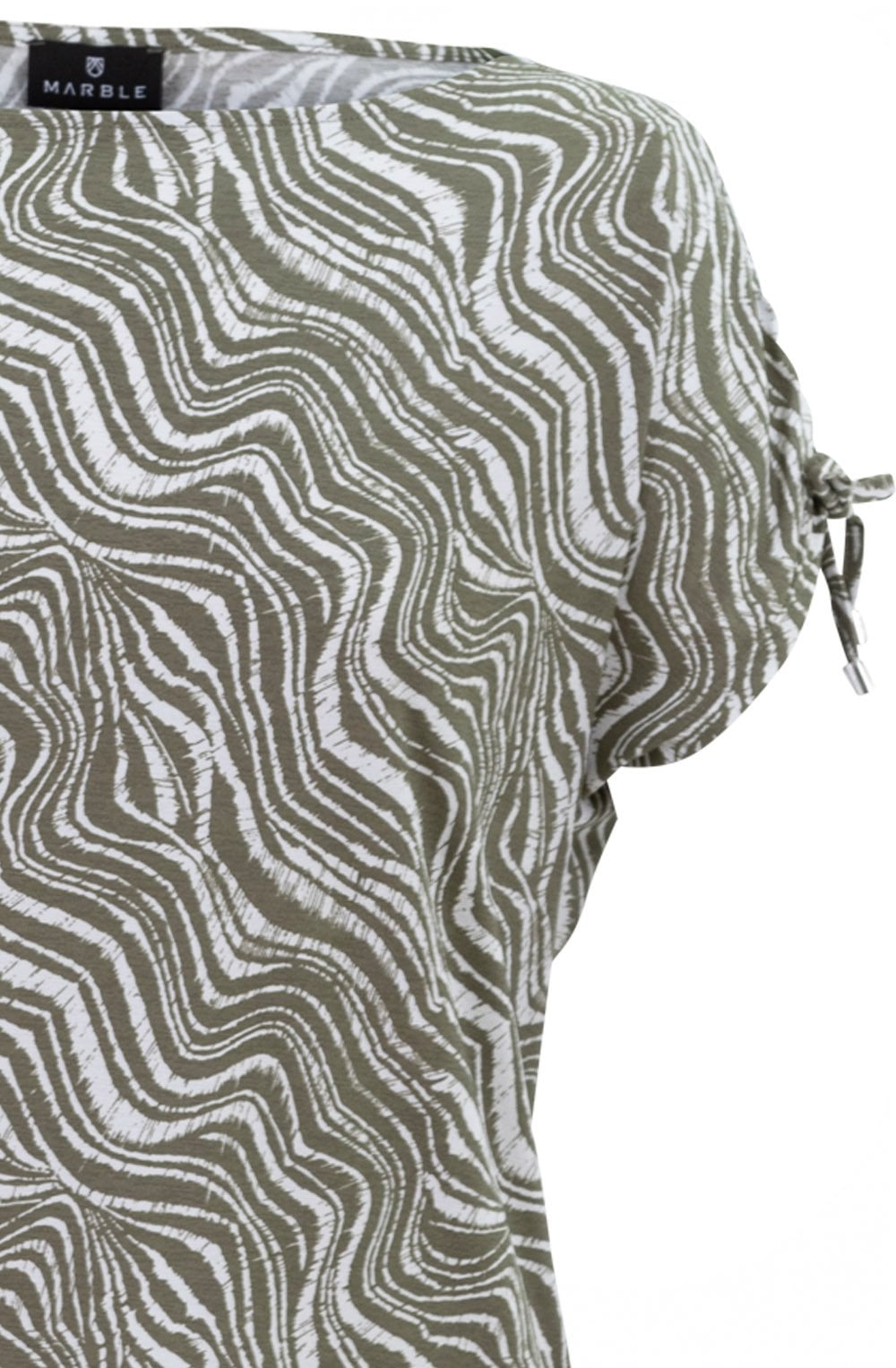 Khaki Drawstring Shouldered Top