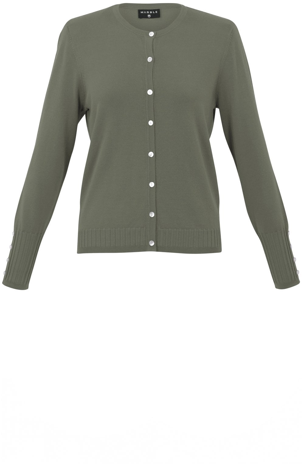 Khaki Fine Knit Cardigan