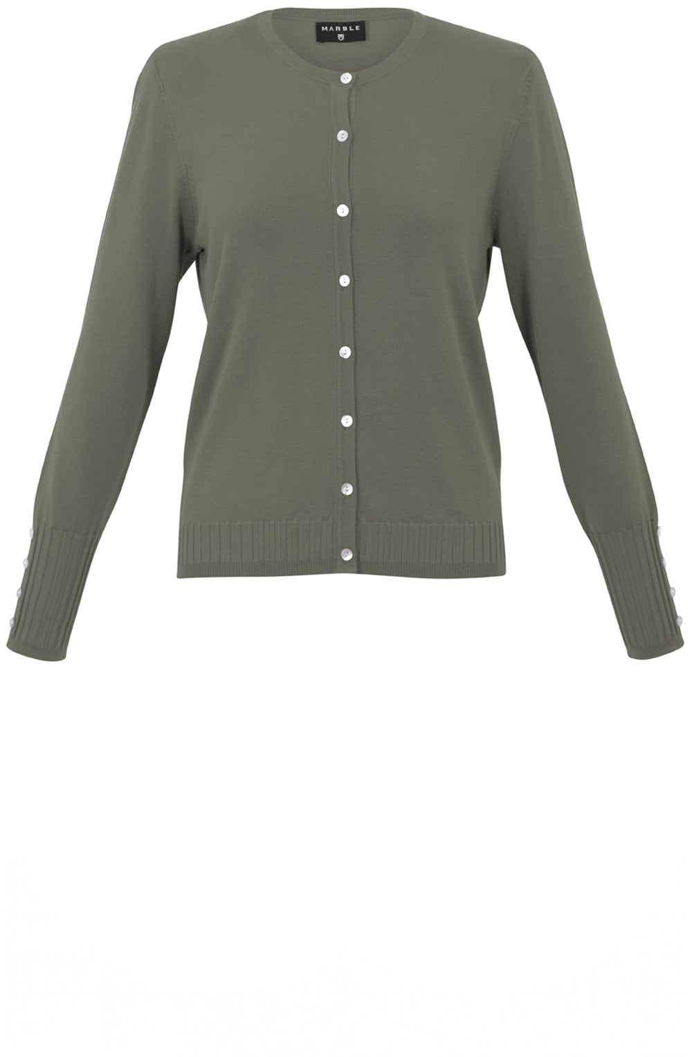 Khaki Fine Knit Cardigan