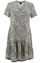 Khaki Flared Skirt Dress