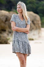 Khaki Flared Skirt Dress