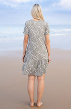 Khaki Flared Skirt Dress