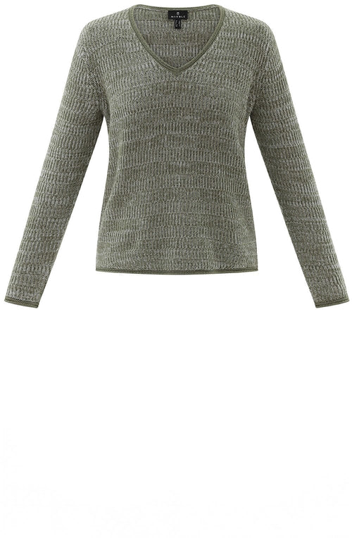 Khaki Marled Knit Jumper