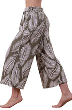 Khaki Palm Leaf Jersey Culottes