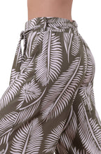 Khaki Palm Leaf Jersey Culottes
