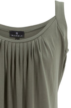Khaki Pleated Camisole Top
