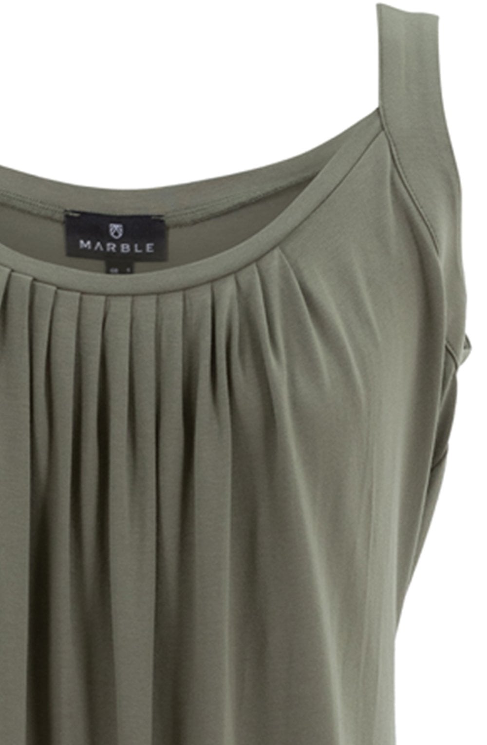 Khaki Pleated Camisole Top