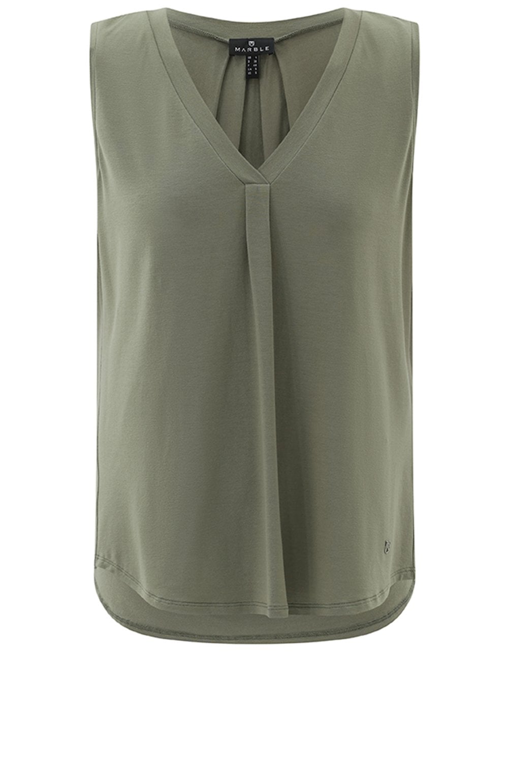 Khaki Pleated Vest Top