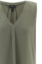 Khaki Pleated Vest Top