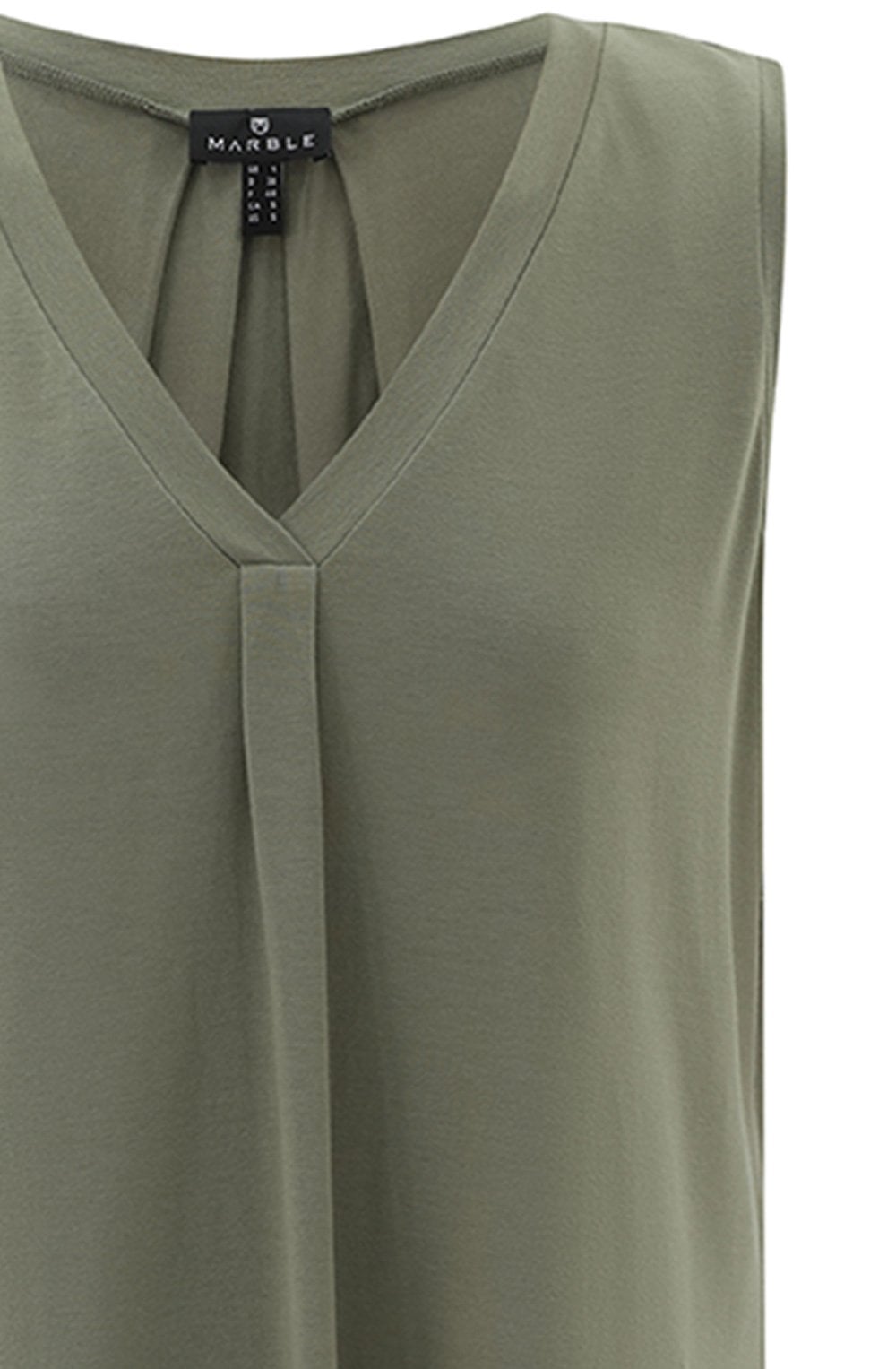 Khaki Pleated Vest Top