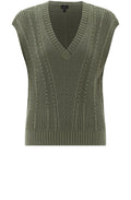 Khaki Relaxed Knitted Vest