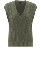Khaki Relaxed Knitted Vest