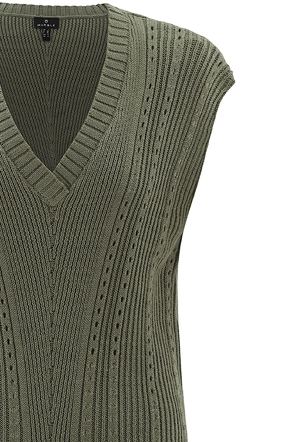 Khaki Relaxed Knitted Vest