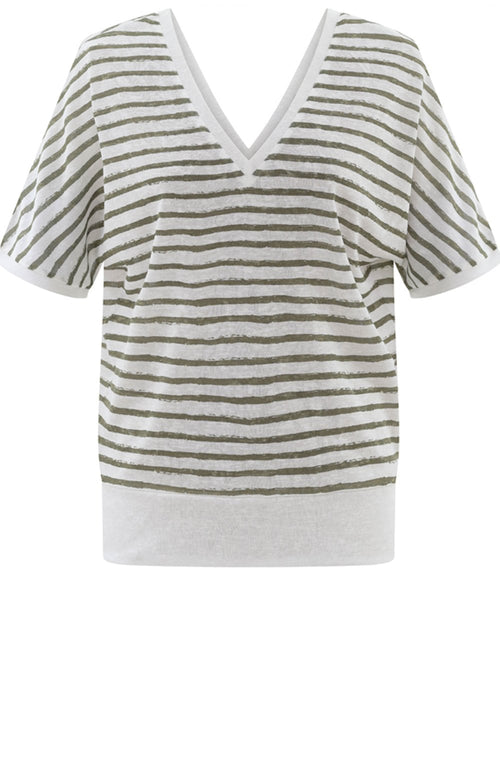 Khaki Reversible Semi Sheer Top