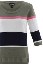 Khaki Ribbed Hem and Cuff Jumper