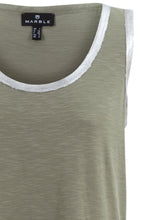 Khaki Silver Shimmer Vest Top