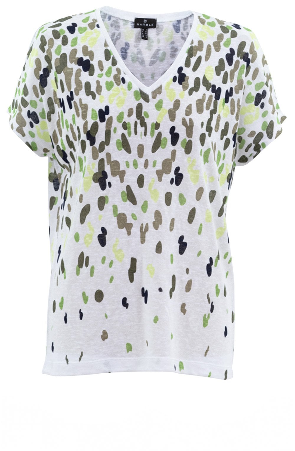 Khaki Speckle Fine Knit Semi Sheer Top