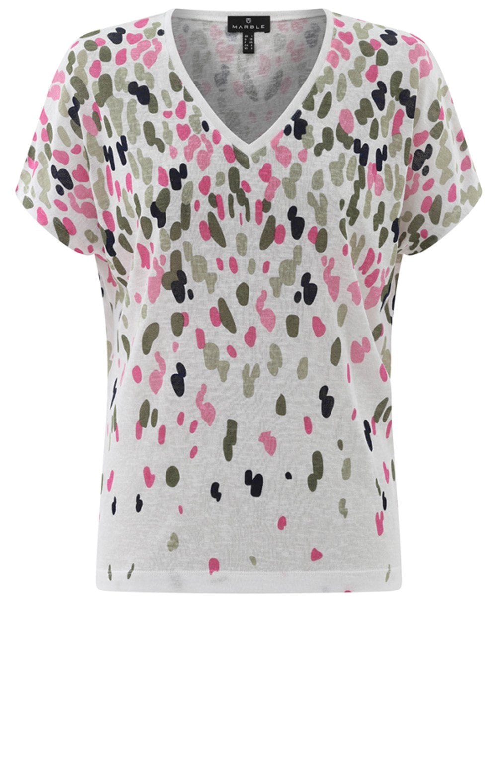 Khaki Speckle Fine Knit Semi Sheer Top