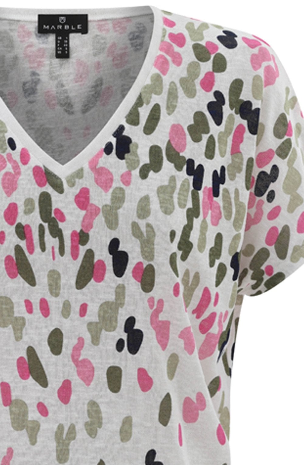 Khaki Speckle Fine Knit Semi Sheer Top