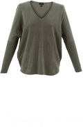 Khaki Star Design Relaxed Sweater