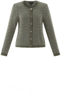 Khaki Statement Button Cardigan