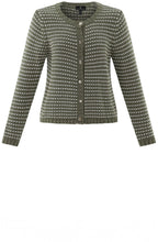 Khaki Statement Button Cardigan