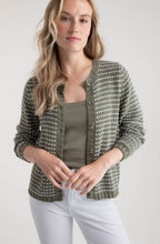 Khaki Statement Button Cardigan