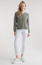 Khaki Statement Button Cardigan