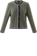 Khaki Statement Stripe Cardigan