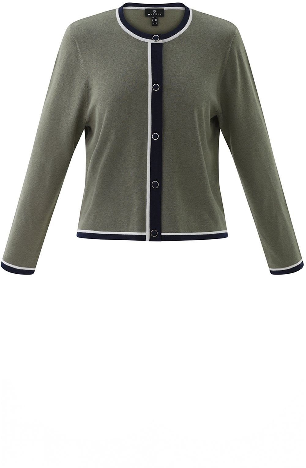 Khaki Statement Stripe Cardigan