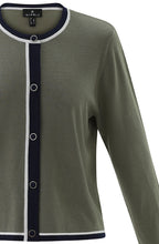 Khaki Statement Stripe Cardigan