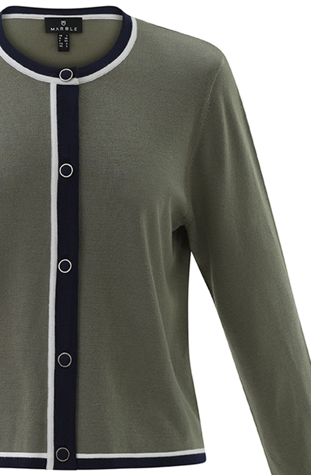 Khaki Statement Stripe Cardigan