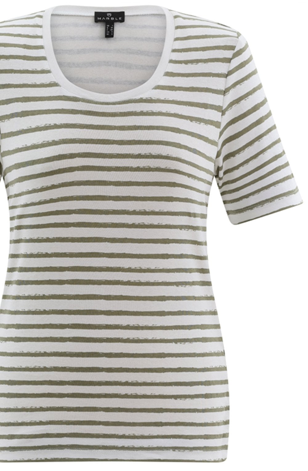 Khaki Striped Classic T Shirt