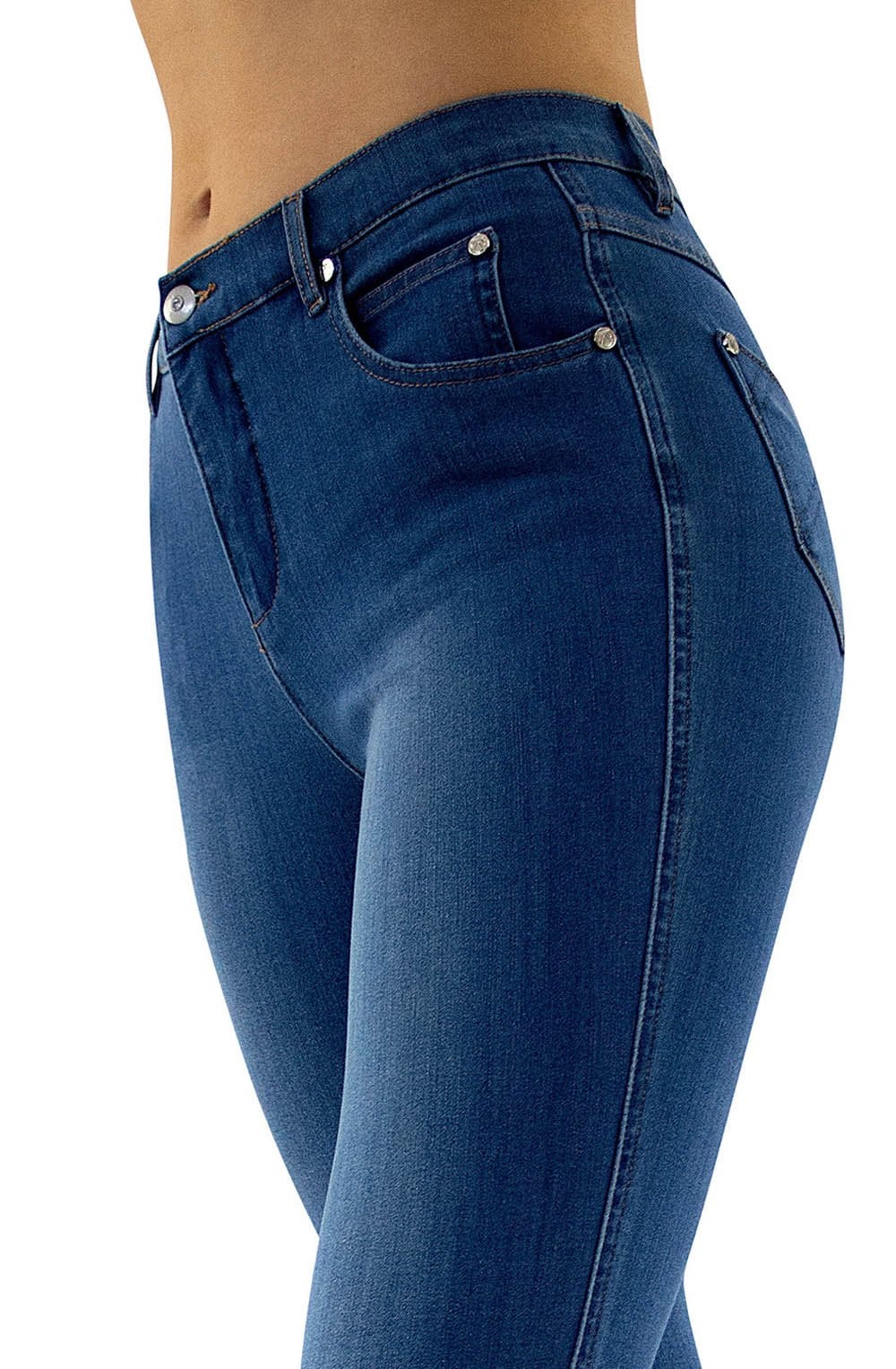 Light Denim Cropped Trousers