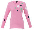 Light Pink Polka Dot Design Sweater